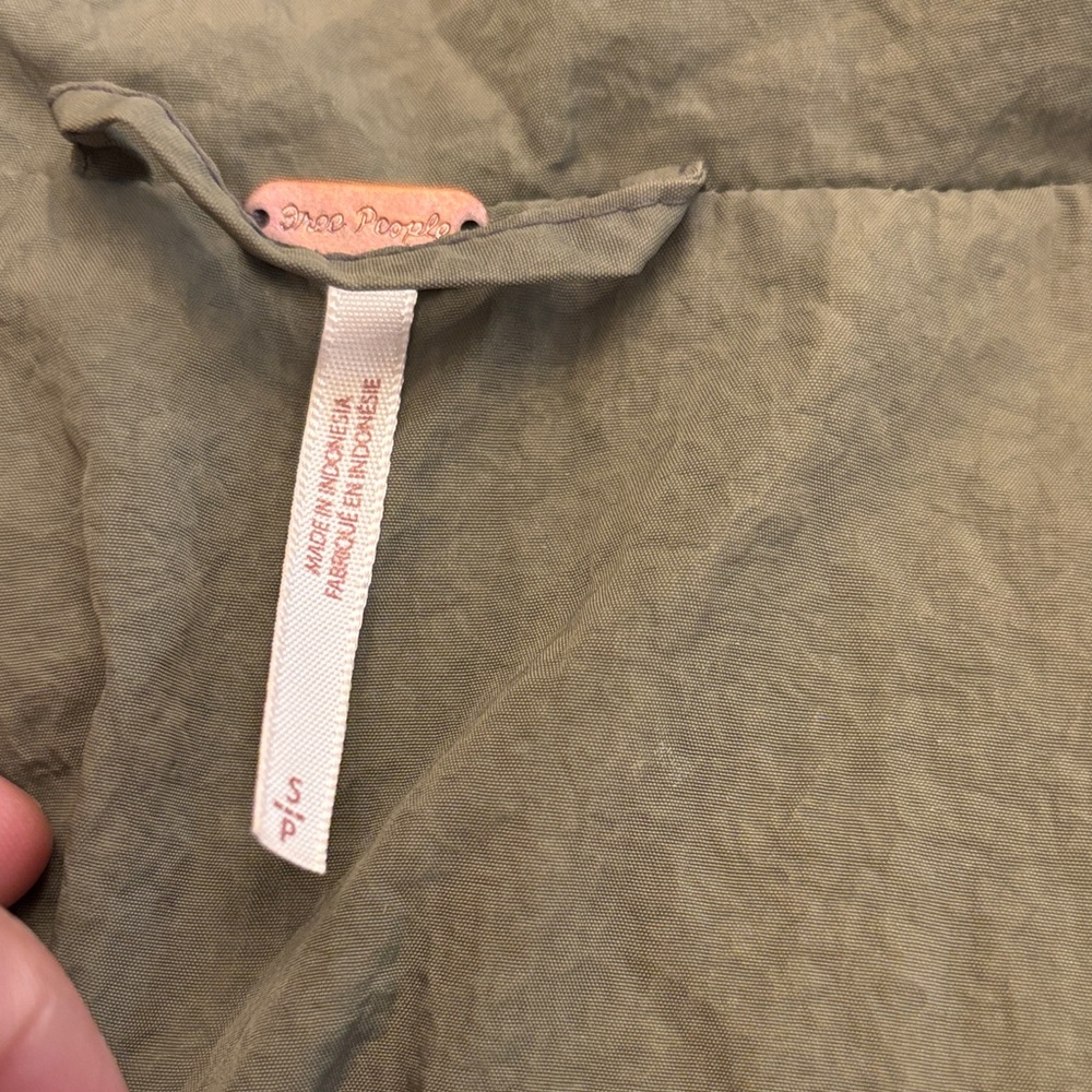 Free People Olive Green Puffer Jacket - Picture 3 of 9